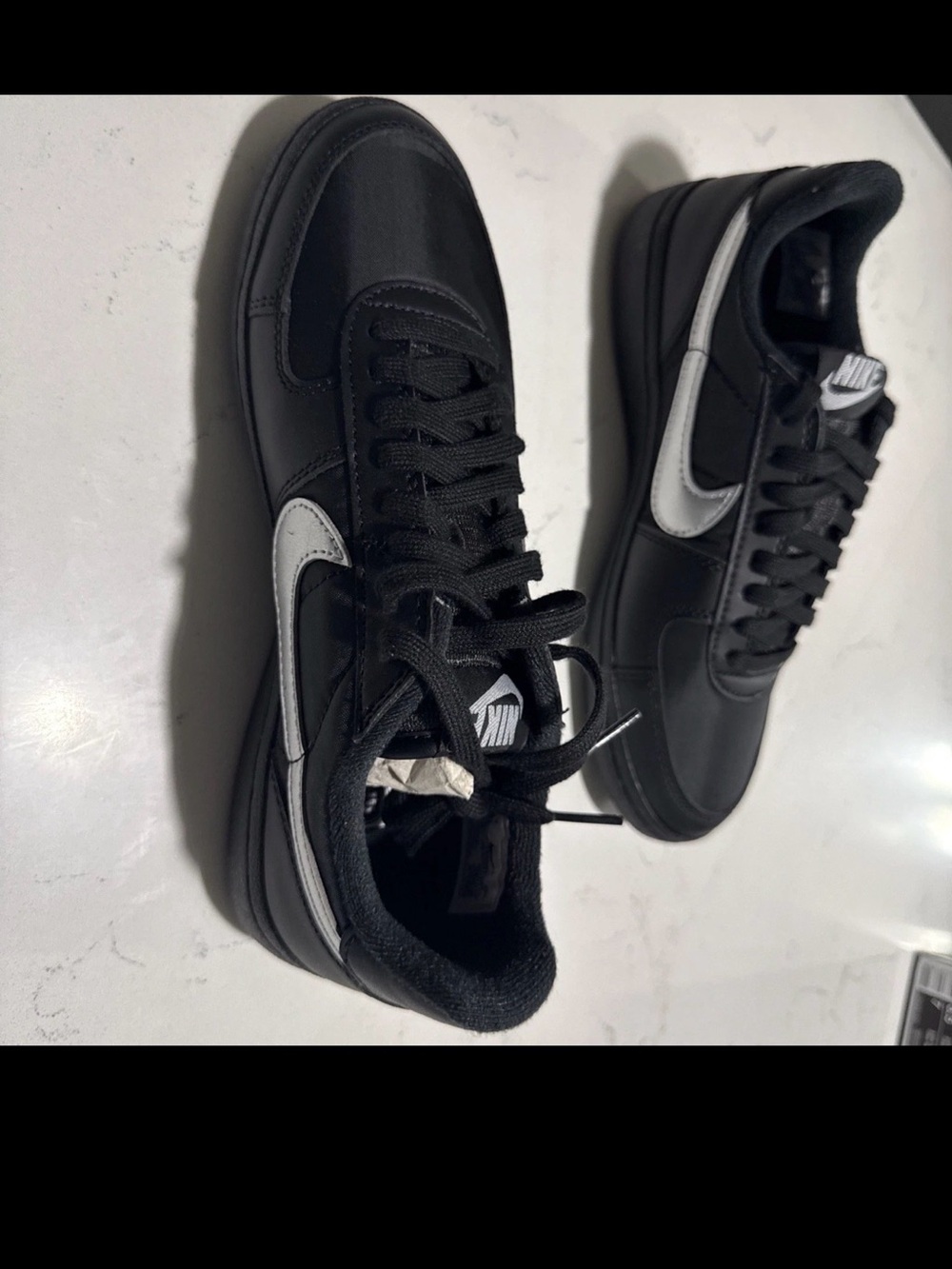 Nike Field General 82 Black Metallic Silver Sneakers 8.5W/7M